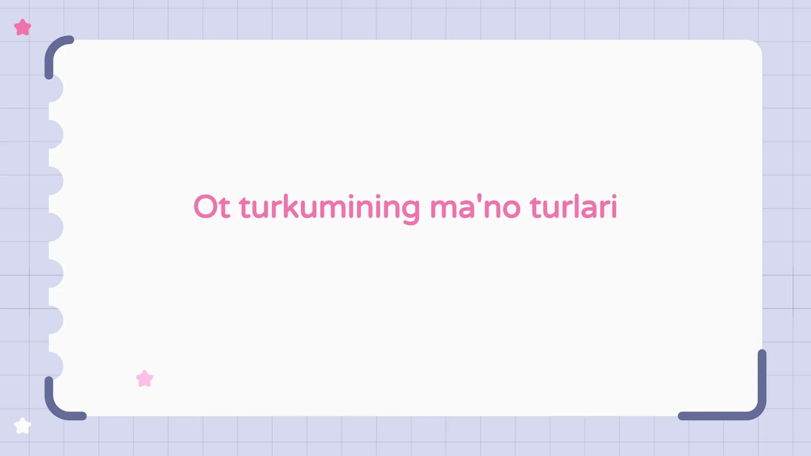 Ot turkumining ma'no turlari