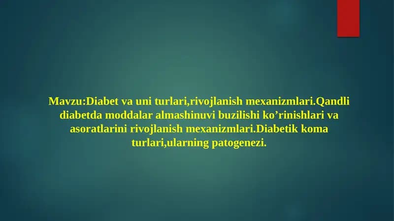 Qandli Diabet