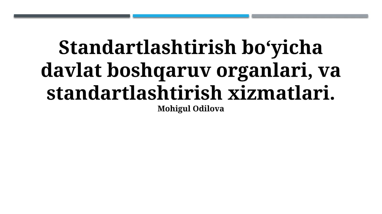Standartlashtirish xizmatlari