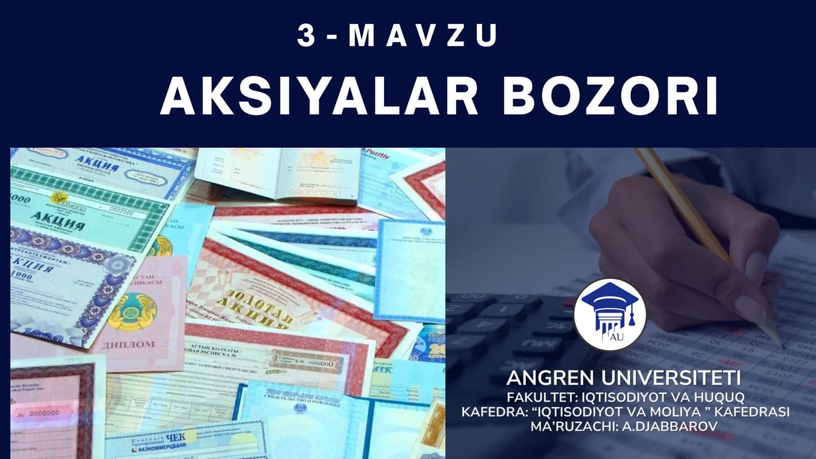 AKSIYALAR BOZORI