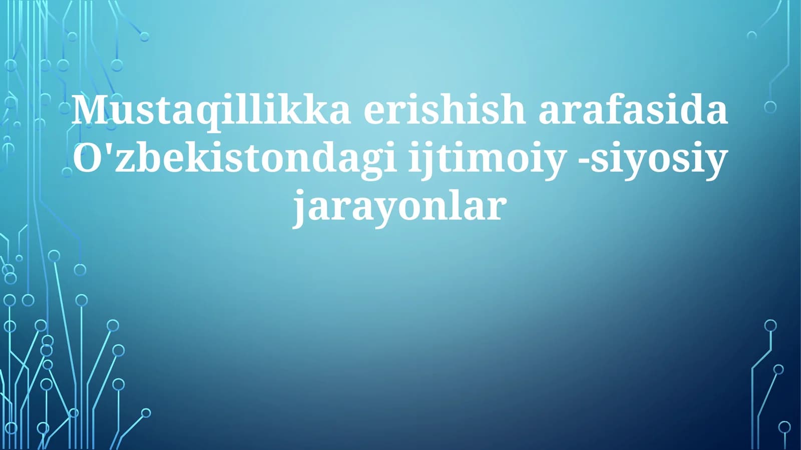 Mustaqillikka Erishish Harakati O'zbekistonda