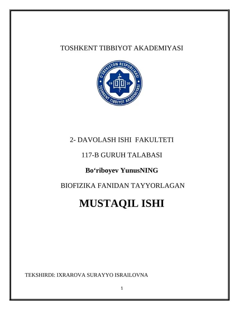 Suyuqliklarning oqishi. Bernulli tenglamasi