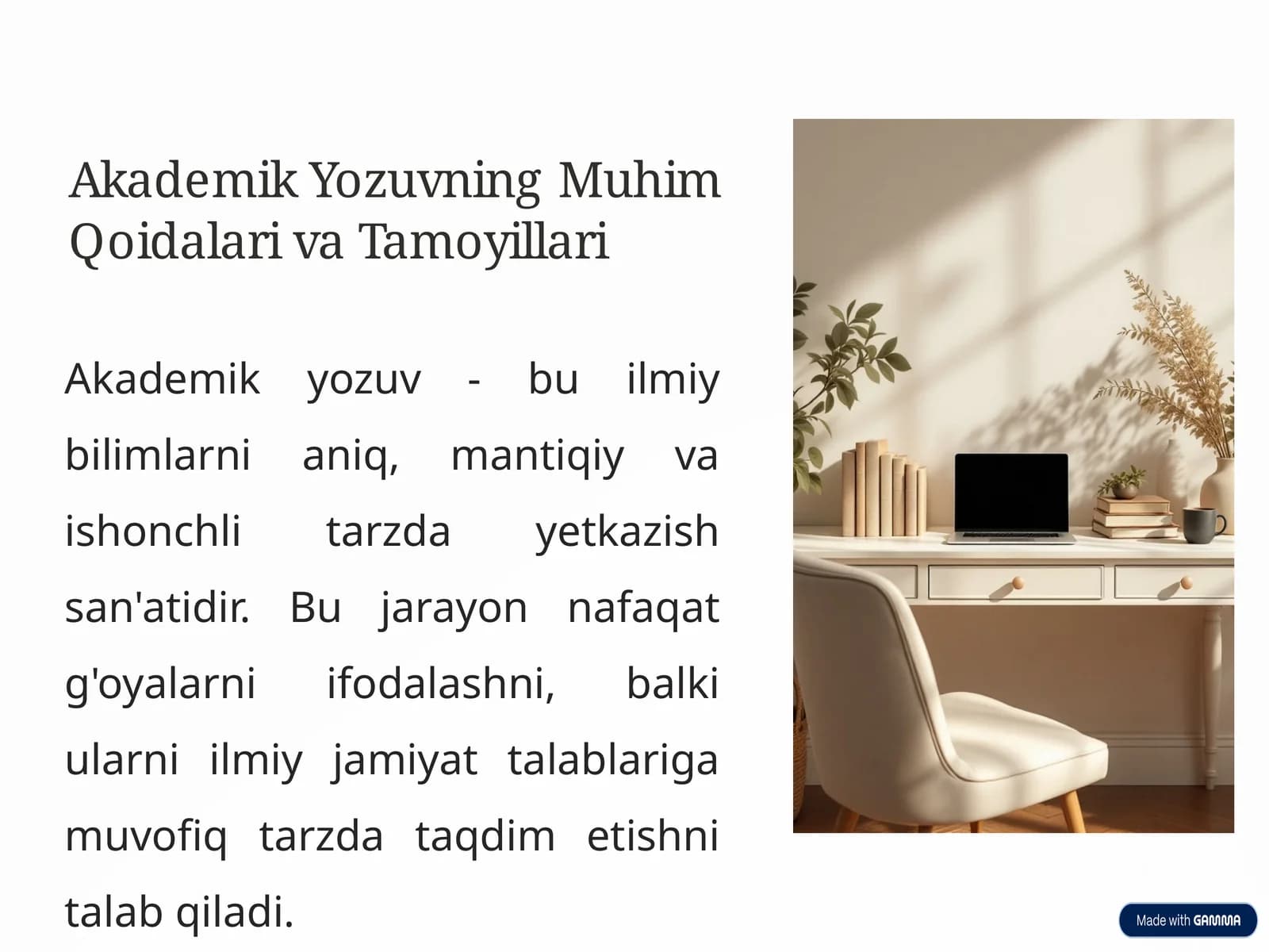 Akademik Yozuvning Muhim Qoidalari va Tamoyillari