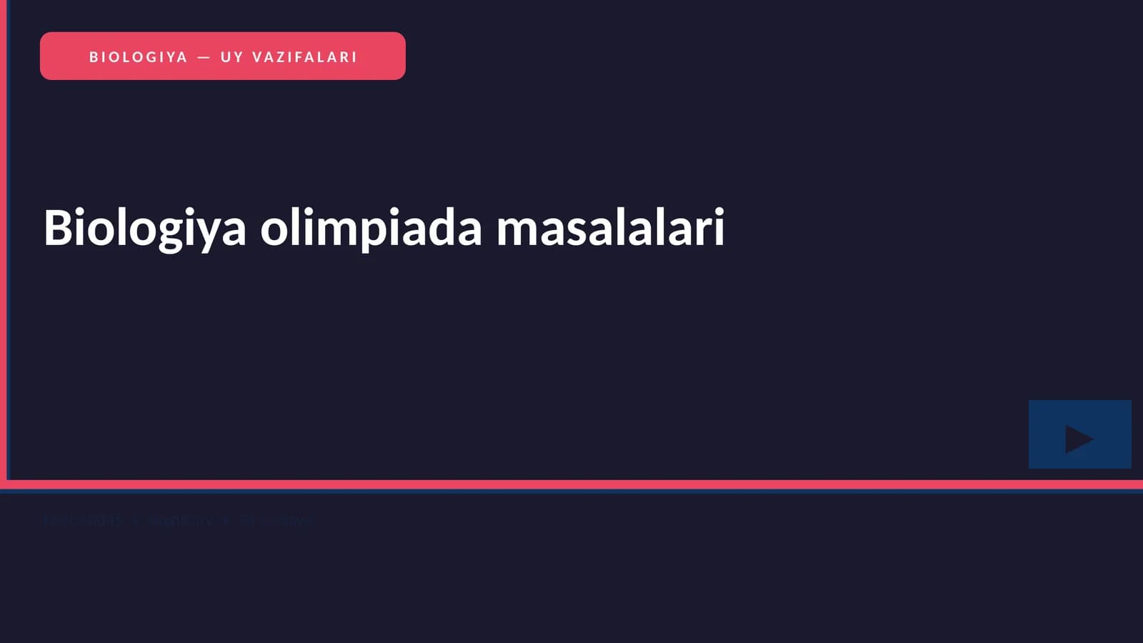Biologiya olimpiada masalalari