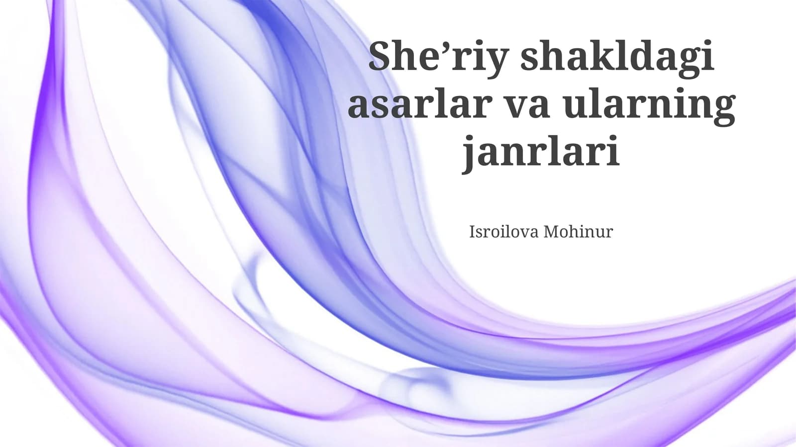 Zamonaviy she'riyatning yo'nalishlari