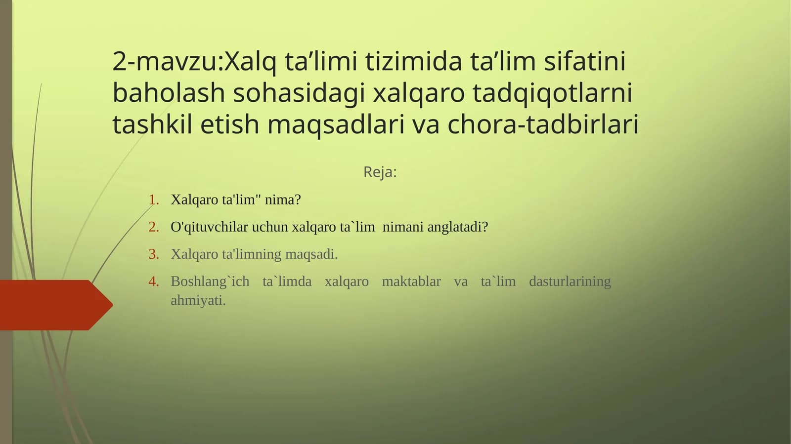 Xalqarota'limning ma'nosi
