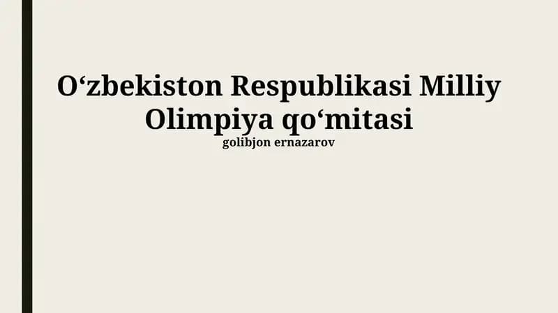 O'zbekiston Respublikasi Milliy Olimpiya qo‘mitasi