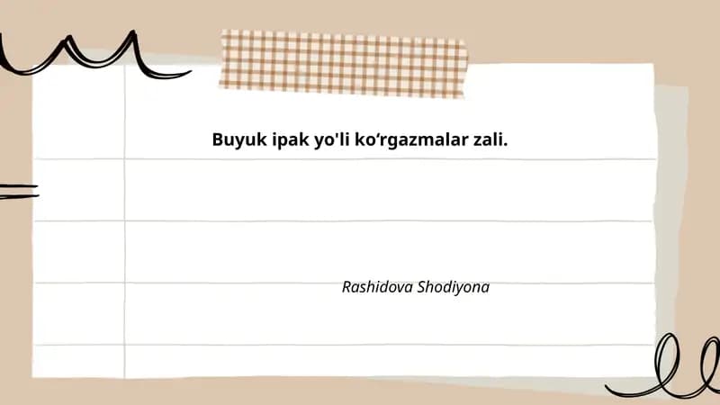 Buyuk ipak yo'li ko‘rgazmalar zali