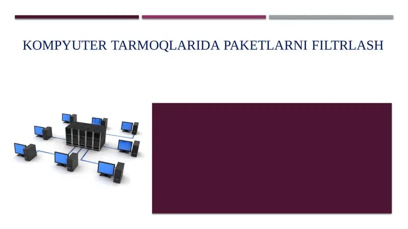 Kompyuter tarmoqlarida paketlarni filtrlash