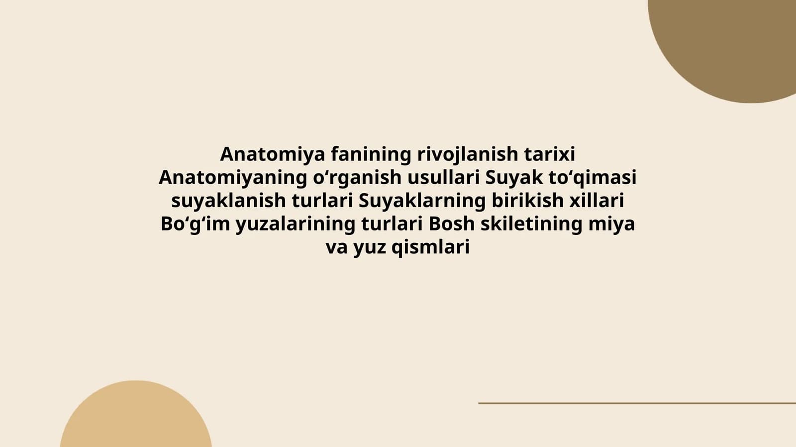 Anatomiya fanining rivojlanish tarixi