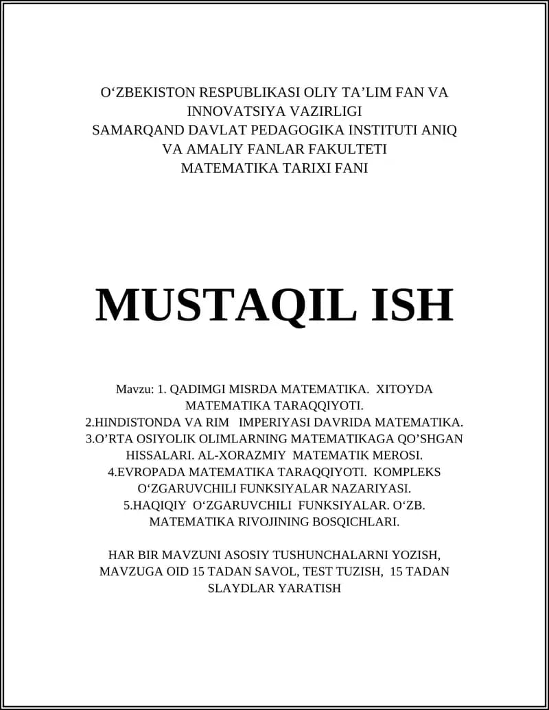 Qadimgi Misr Matematikasi