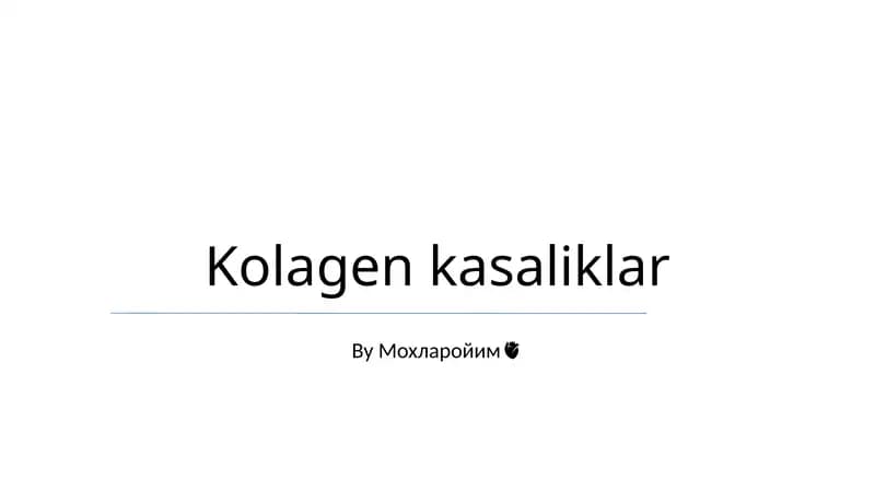 Kolagen kasaliklar