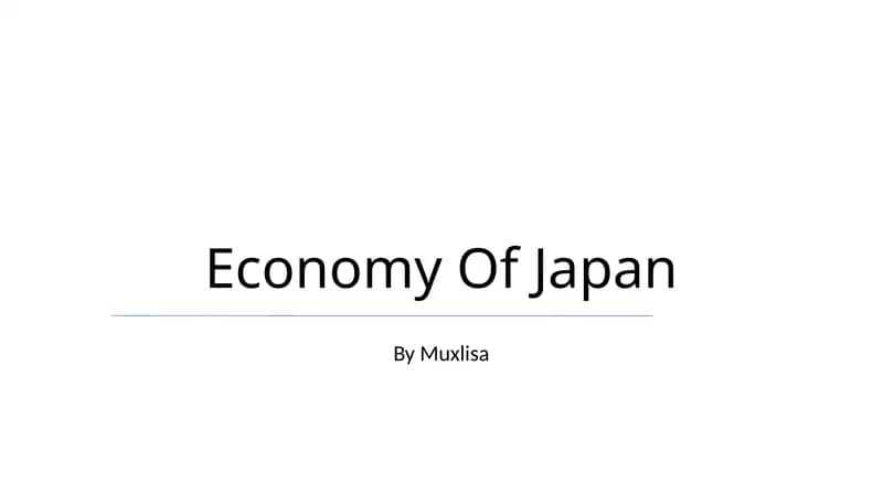 Economy Of Japan