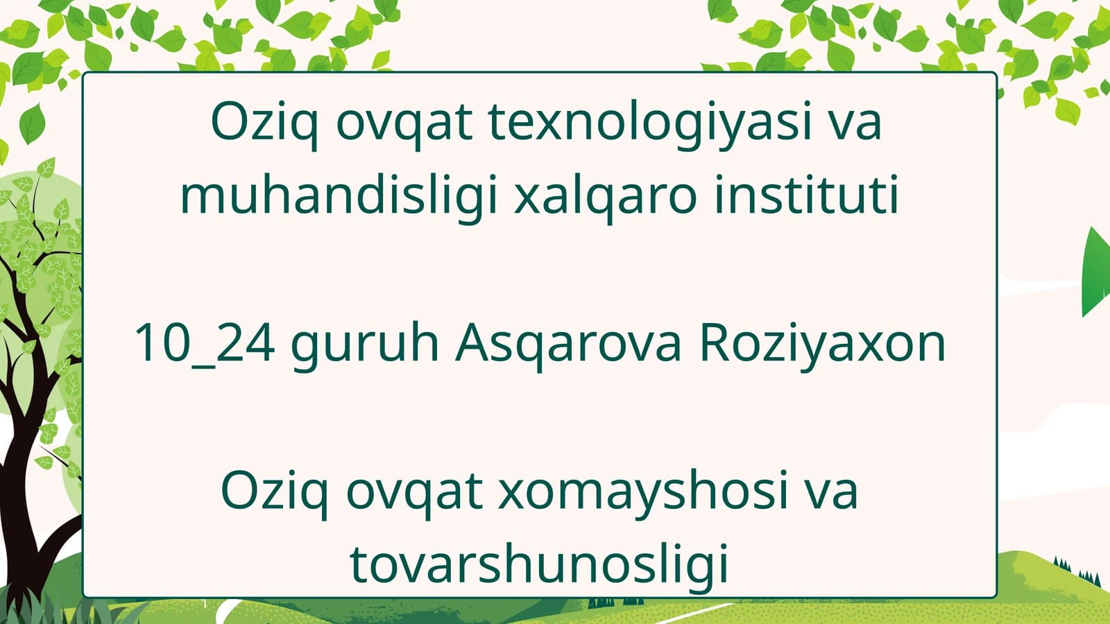 BUG‘DOY UNINING NAVLARI VA KIMYOVIY TARKIBI