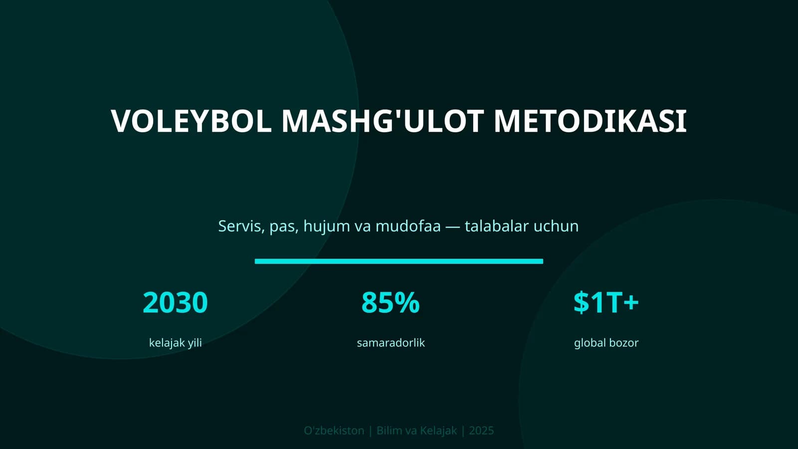 VOLEYBOL MASHG'ULOT METODIKASI