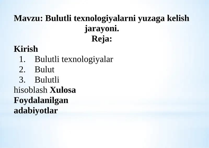 Bulutli texnologiyalar