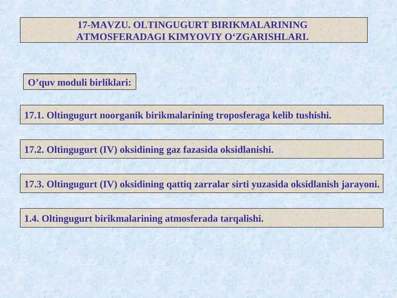 Oltingugurtning noorganik birikmalari