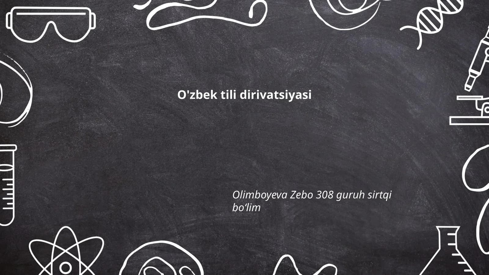 O'zbek tili dirivatsiyasi
