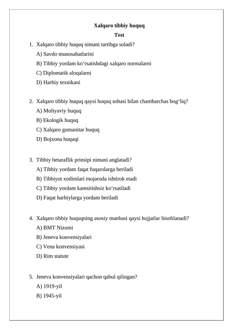 Xalqaro tibbiy huquq