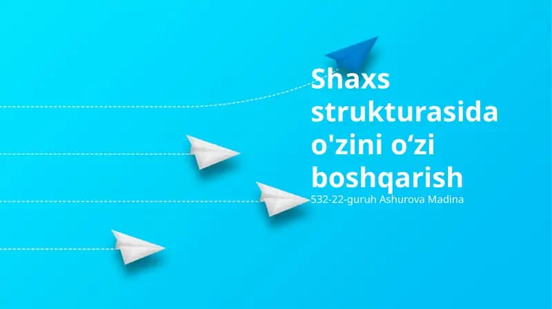 O'z-o'zini boshqarish