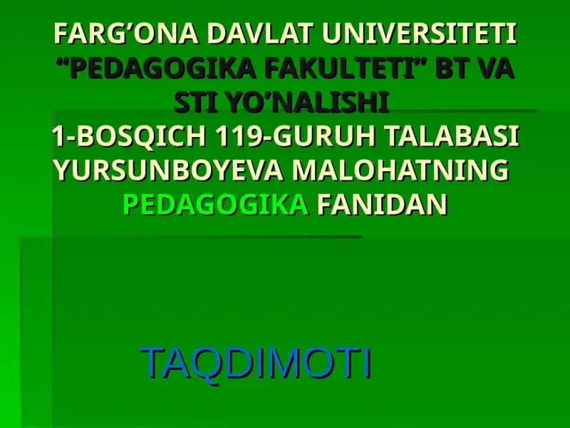Ahmad Yassaviy Haqida Taqdimot