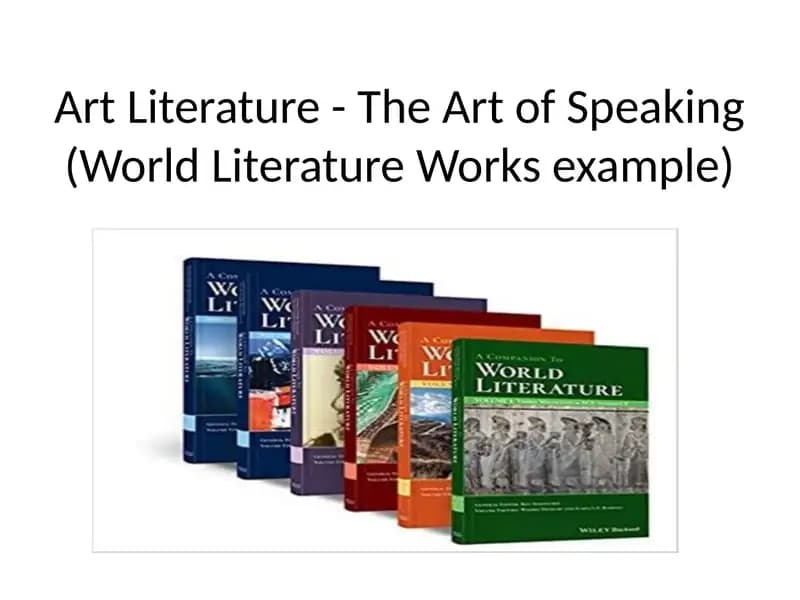 Art literature and soeking