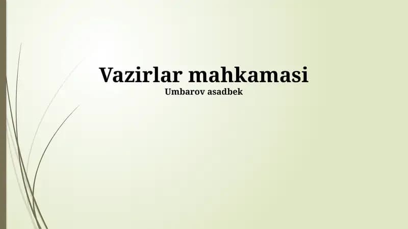 Vazirlar Mahkamasi