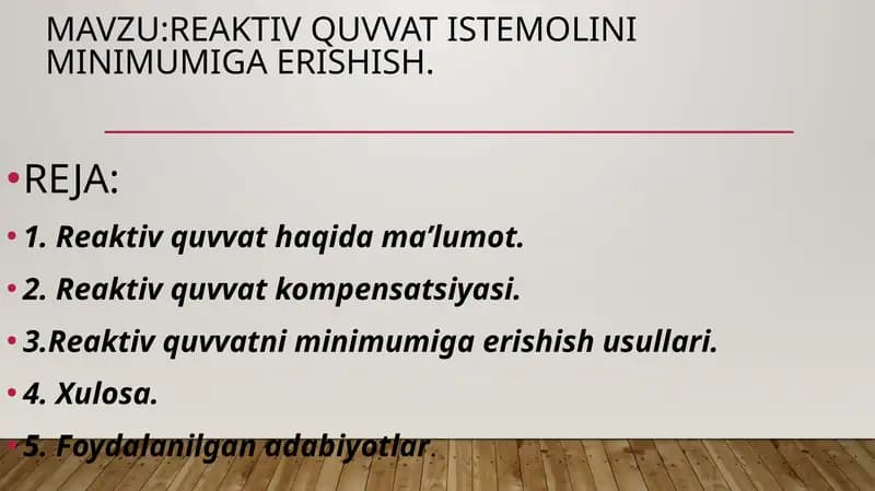 Reaktiv quvvat sistemoli