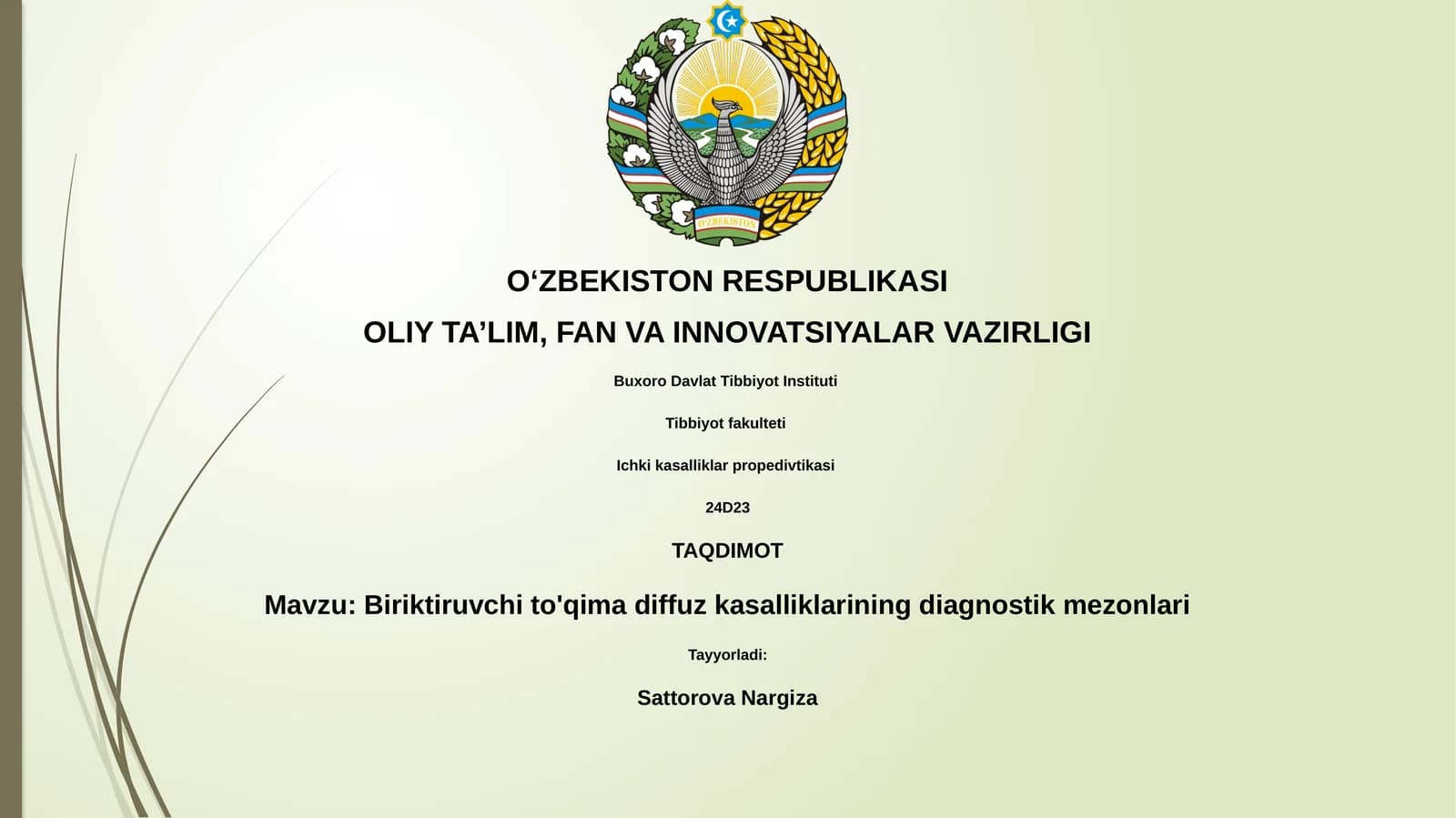 Ichki kasalliklar propedivtikasi