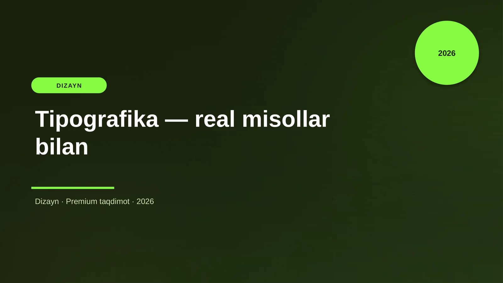Tipografika — real misollar bilan