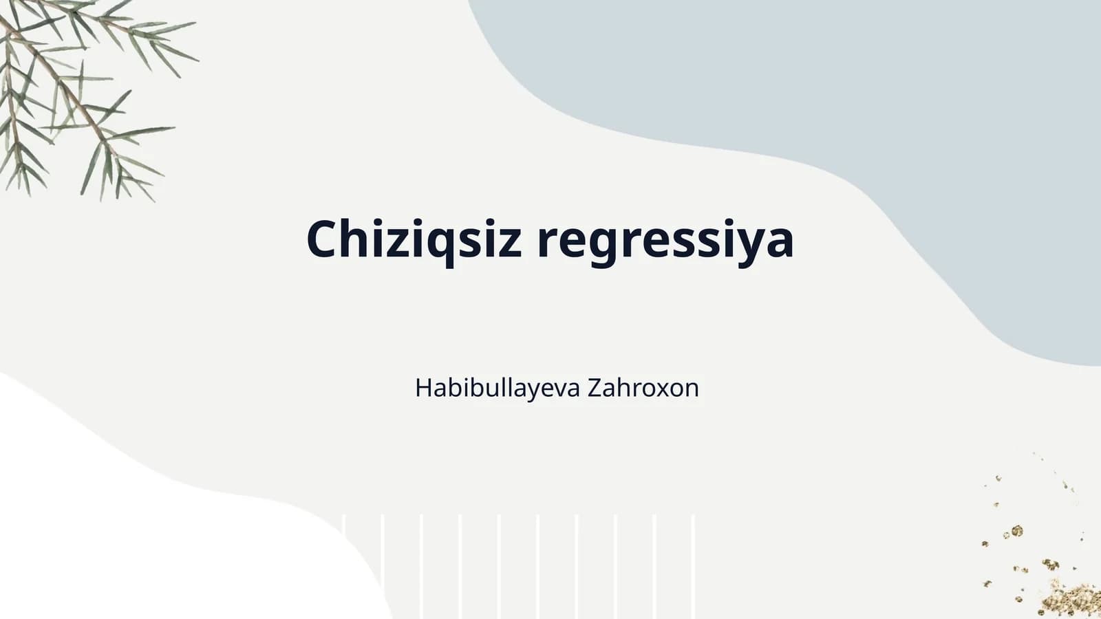 Chiziqsiz regressiya