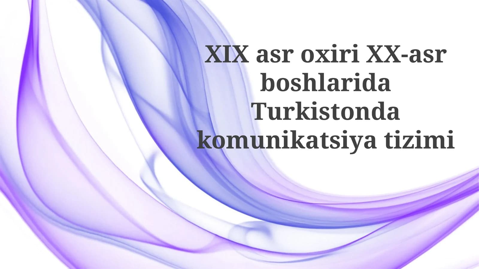 Turkistondagi kommunikatsiya tizimi
