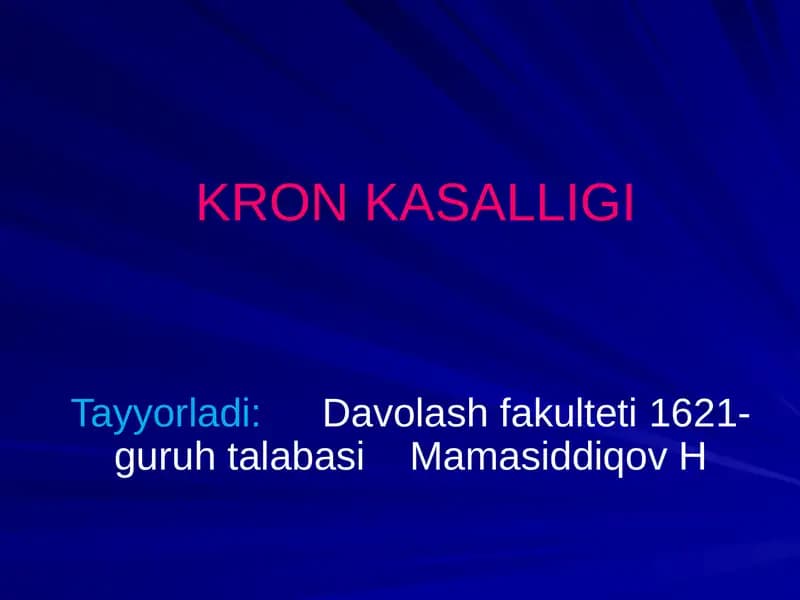 Kron kasalligi
