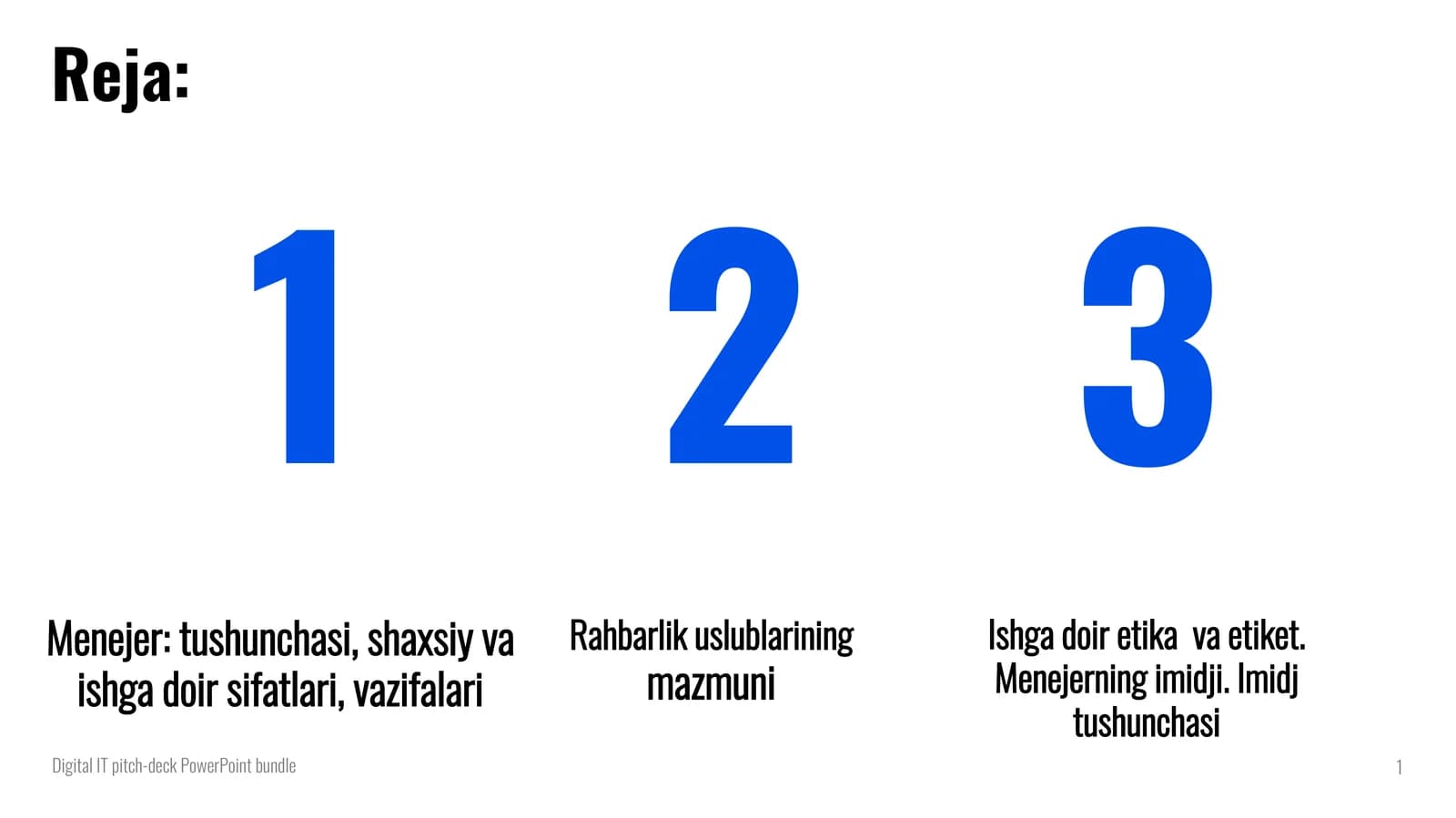 Menejerlik tushunchasi va amaliyot