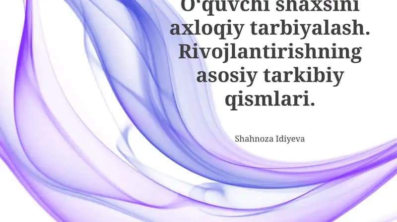 Axloqiy tarbiya