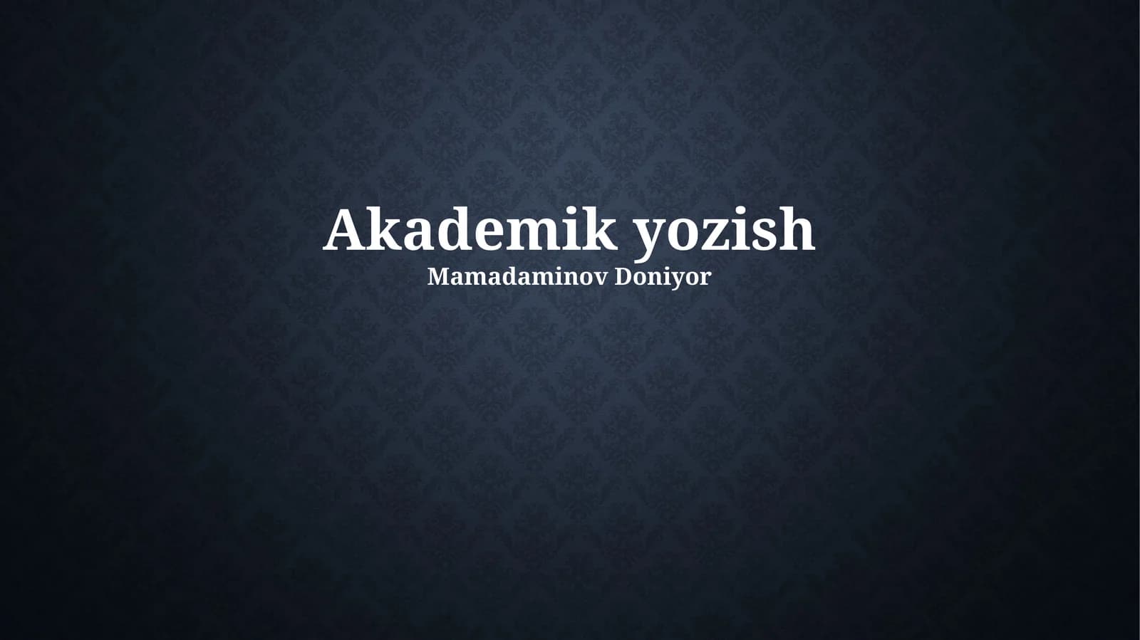 Akademik yozish