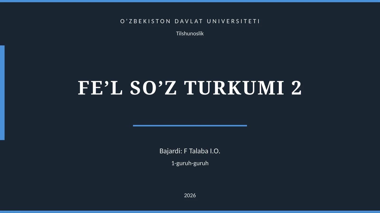 FE’L SO’Z TURKUMI