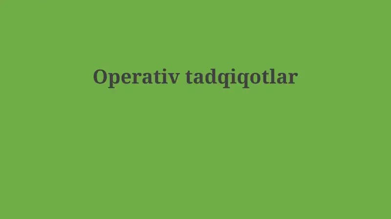 Operatsiyalarni tadqiq qilish (OT)
