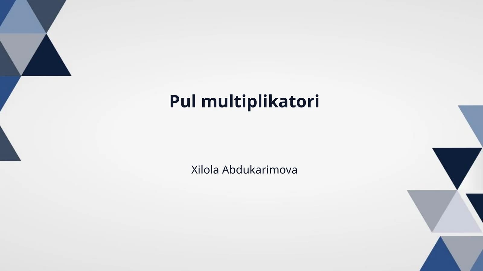 Pul multiplikatori
