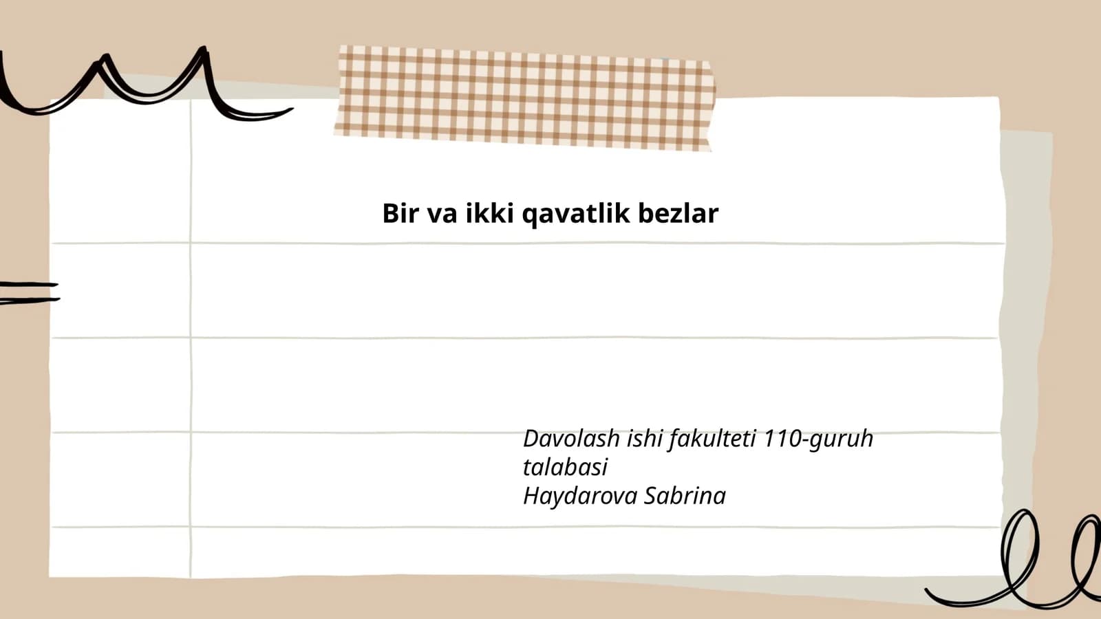 Bir va ikki qavatlik bezlar