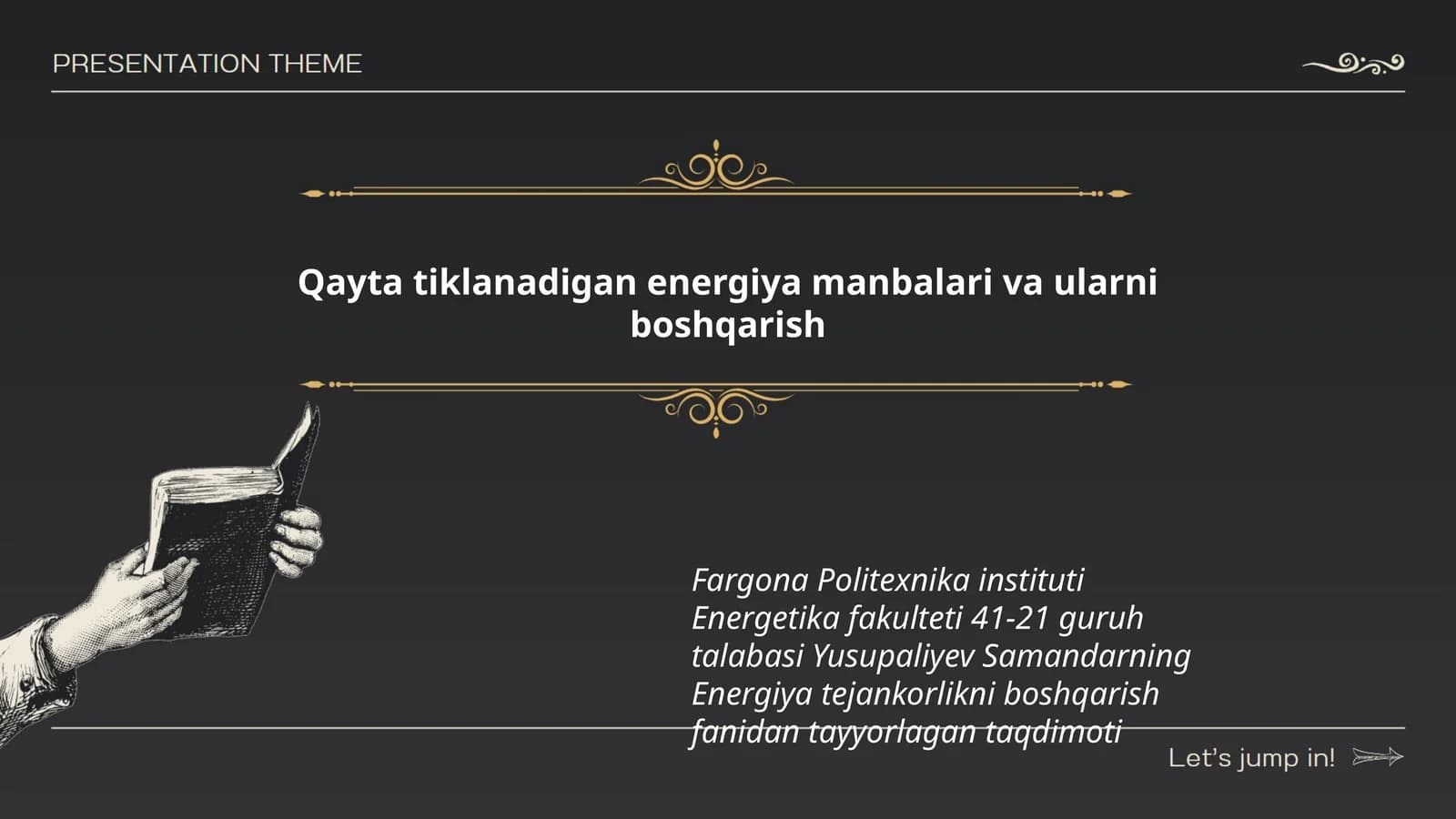Energiya tejankorlikni boshqarish