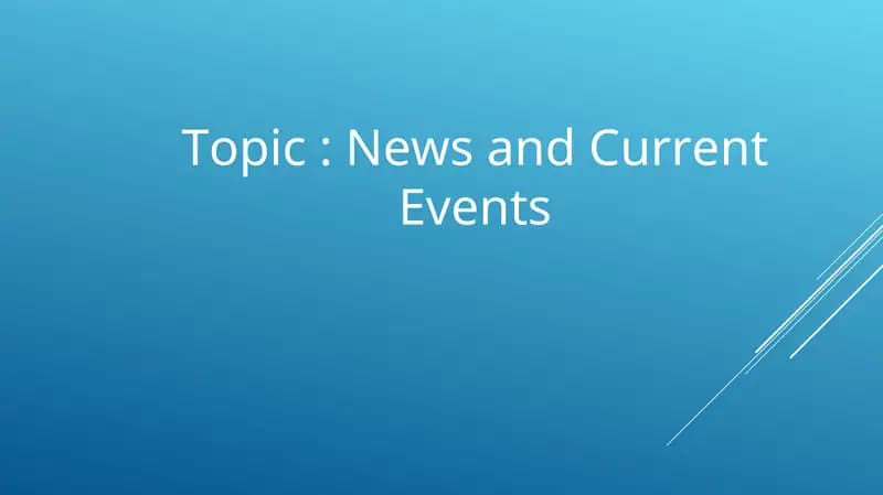 News and Current Events
