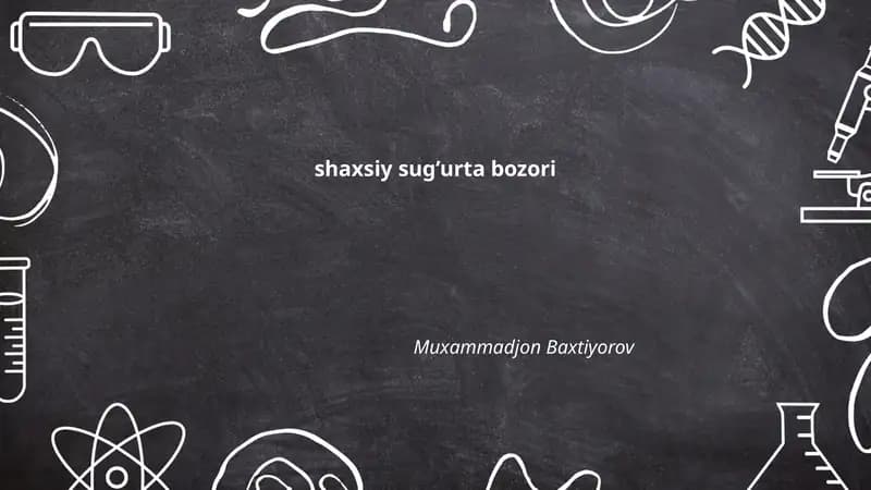 shaxsiy sug’urta bozori
