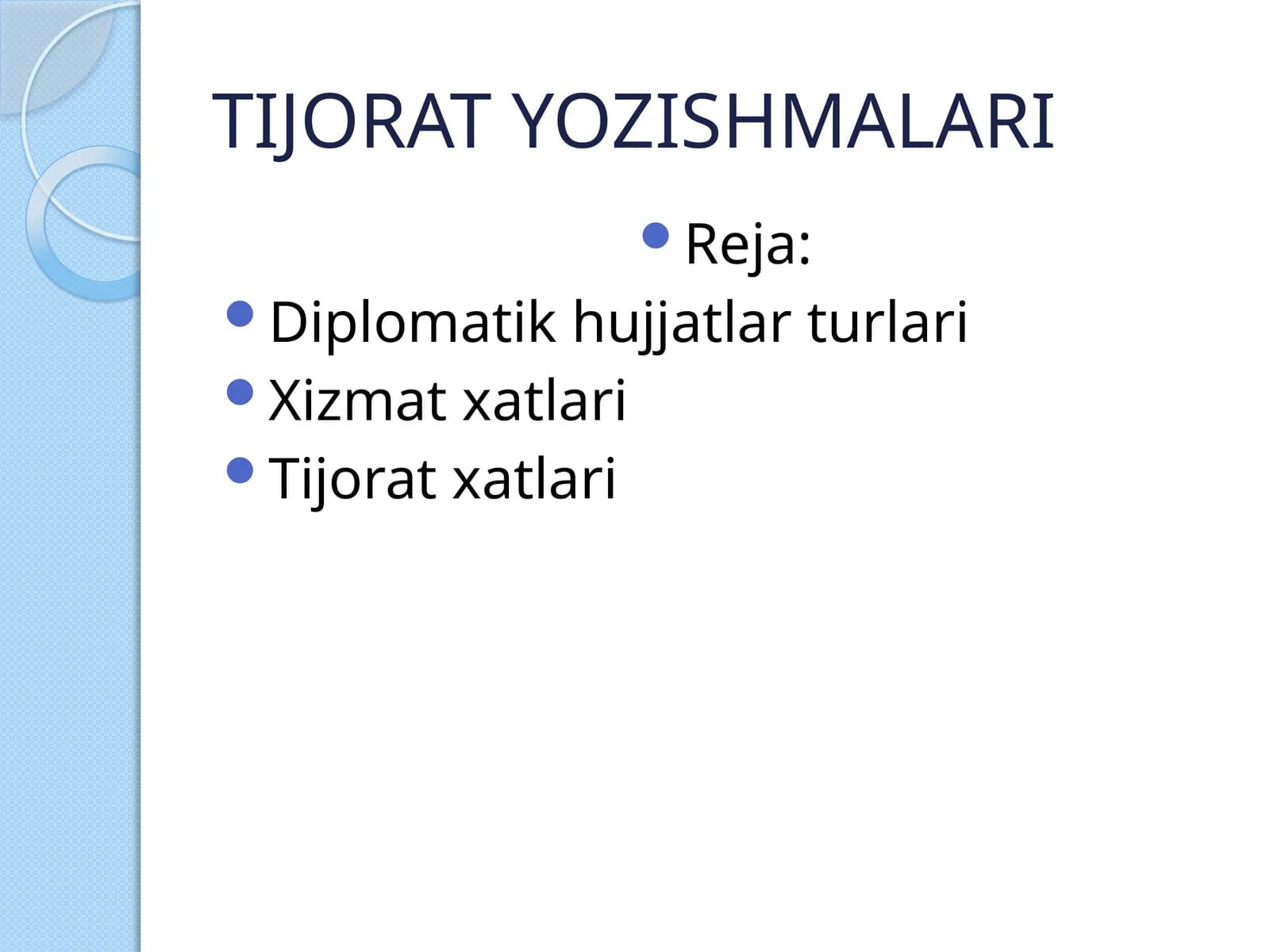 TIJORAT YOZISHMALARI