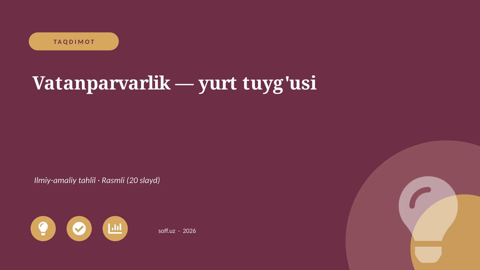 Vatanparvarlik — yurt tuyg'usi