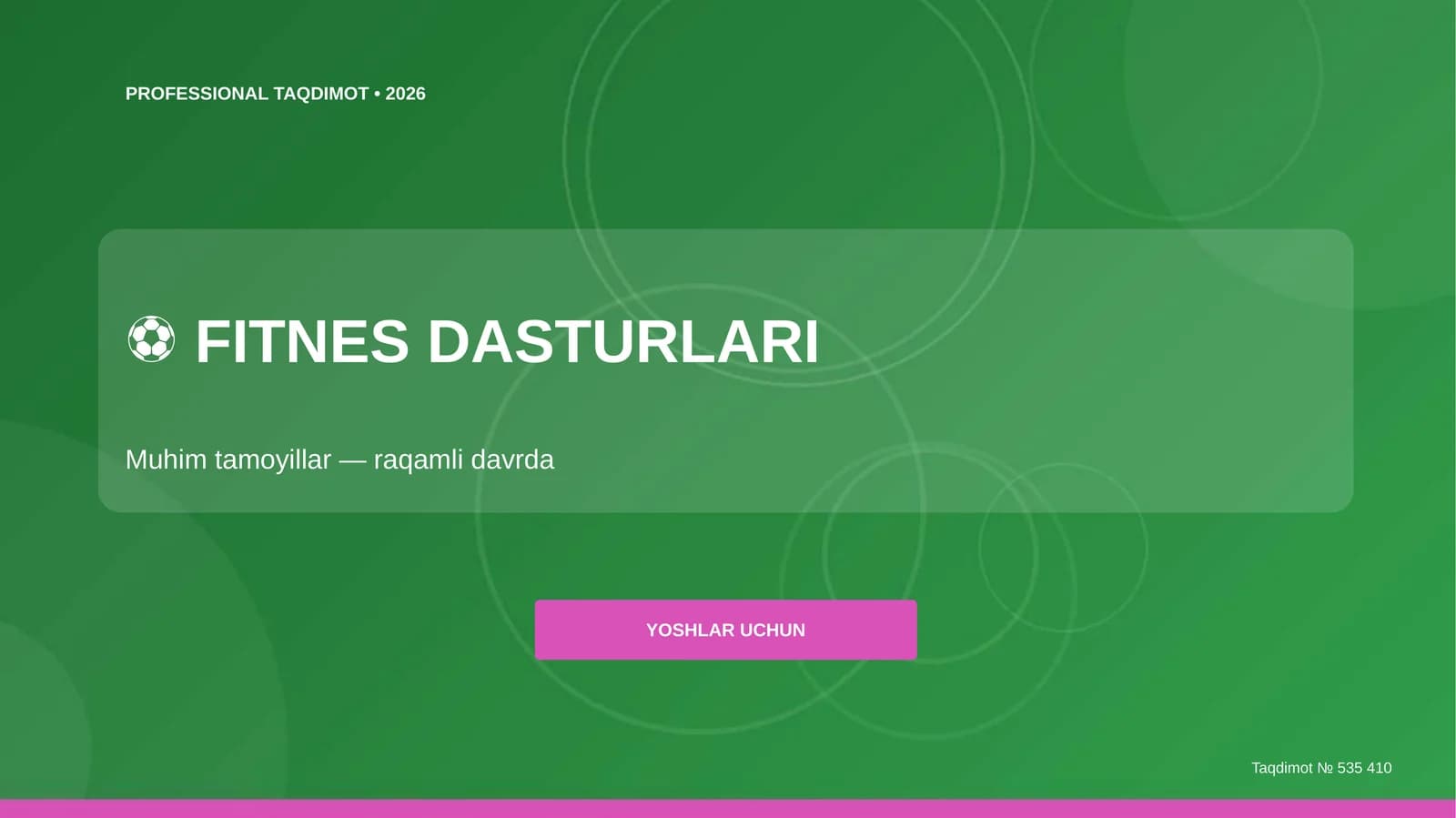 FITNES DASTURLARI