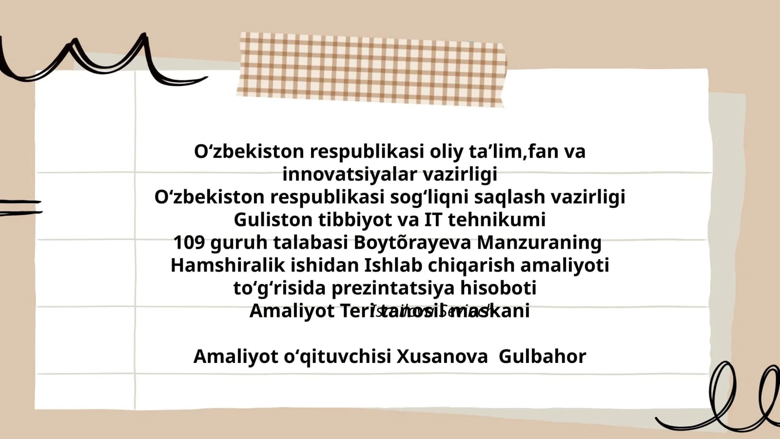 Amaliyot Teri tanosil maskani