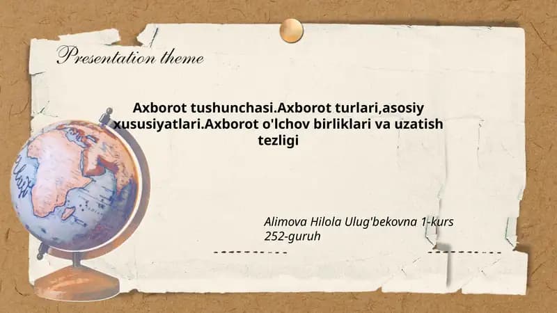Axborot tushunchasi