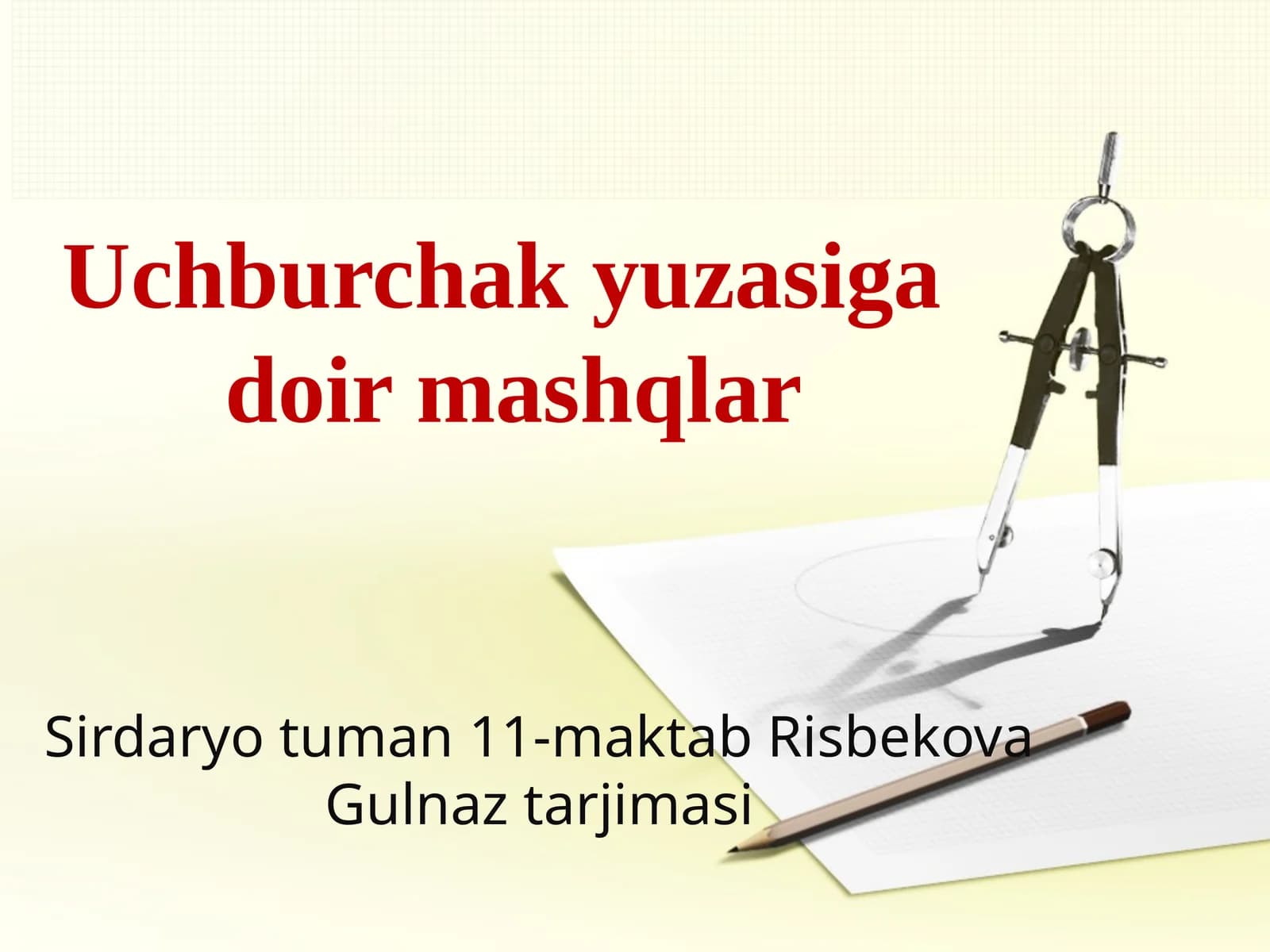 Uchburchak Matematik savol