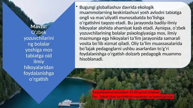 Turgunboyeva Umidaxon 21-05 guruh talabasi